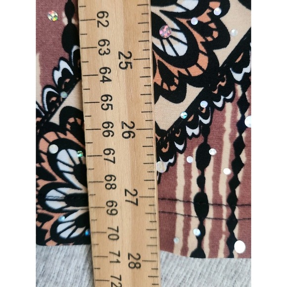 Bob Mackie Sequin Long-Sleeved Button-Down Blouse Size M Geometric Wearable Art - Picture 8 of 8